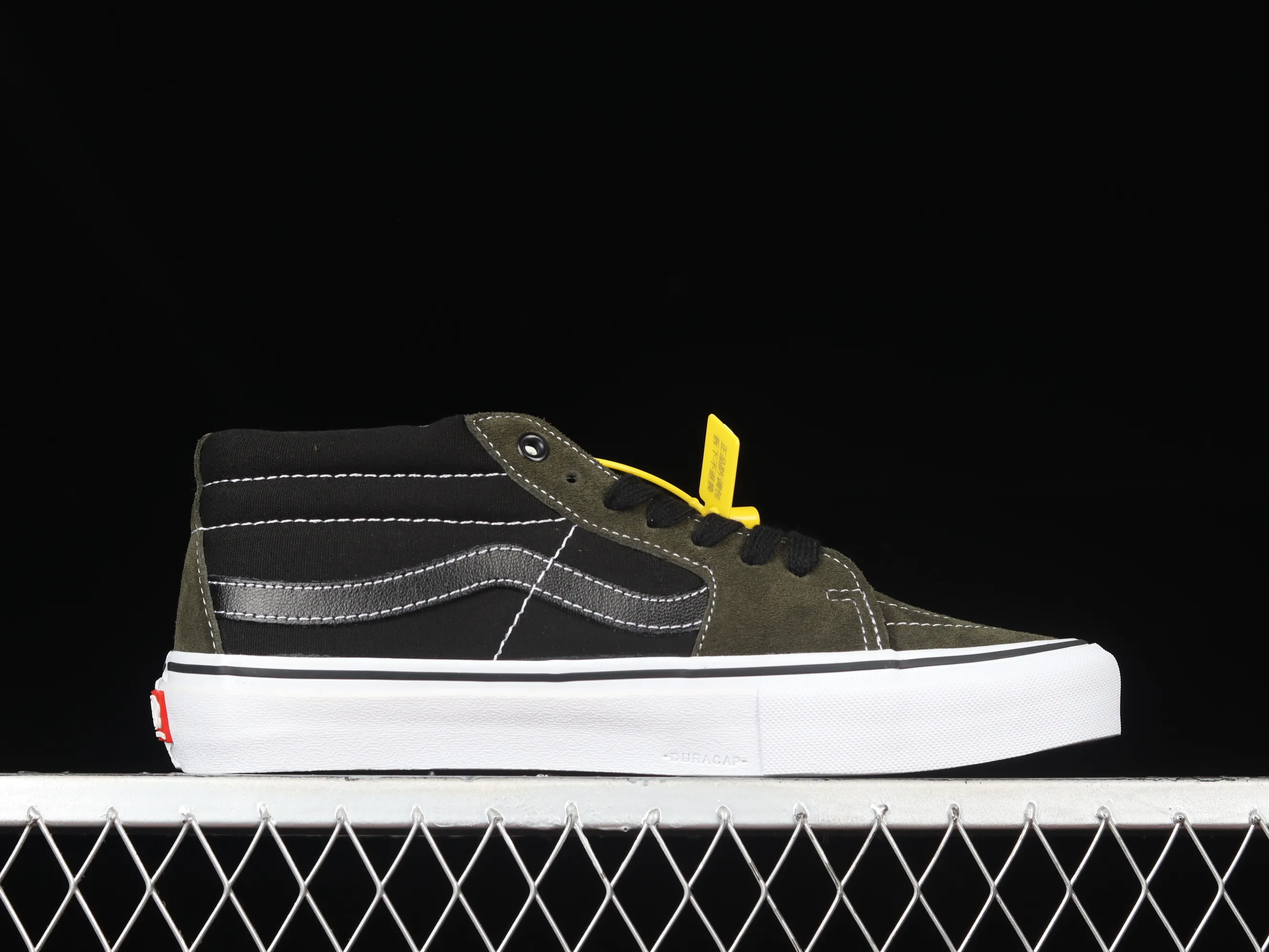 All categories Vans Vans series Vans Mid Vans Skate Grosso Mid Pro midnight green retro military color matching professional street casual skateboard shoes VN0A5FCG9BO